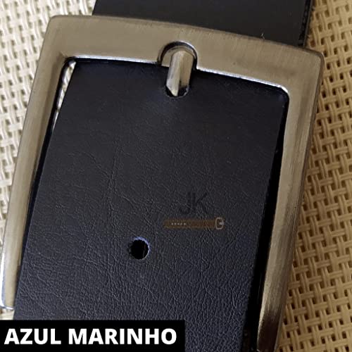 Cinto Masculino Social 3.35cm Sintetico Premium Regulável (Preto Xadrez)