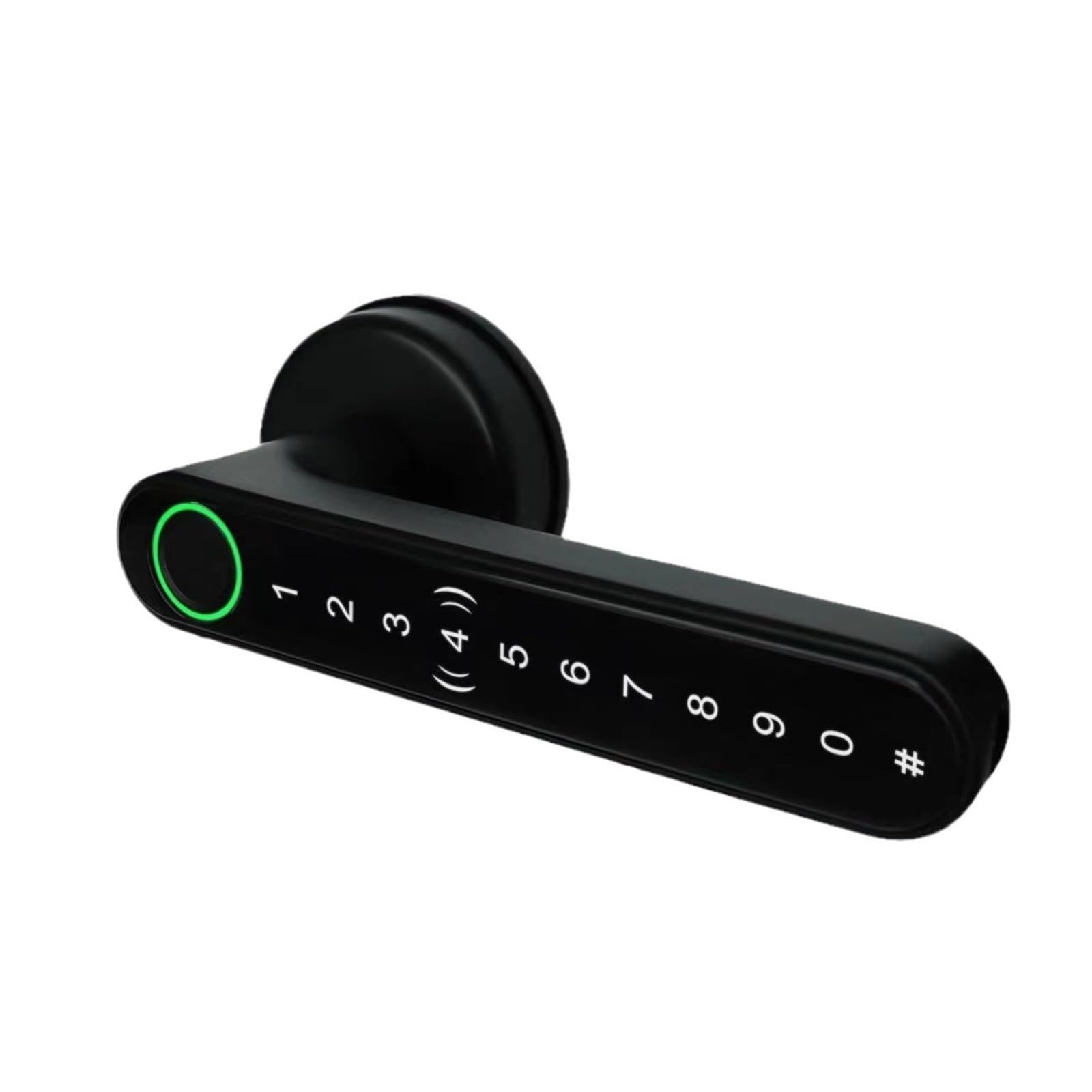 cerradura de puerta inteligente, Cerradura De Pestillo De Un Solo Cerrojo Con Contraseña Y Huella Digital Intelinte Con Aplicación, Adecuada For Puertas Interiores De Madera Y Metal