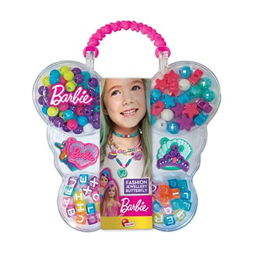 Lisciani - Barbie Bisutería Mariposa - Juego De Reflexión Y Paciencia - Para Crear Sus Propias Joyas - Juego Educativo - Para Niños A Partir De 5 Años