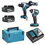 Makita Xpack - 2 x 5 Ah + Destornillador de impacto DTD153 + Taladro atornillador DDF486