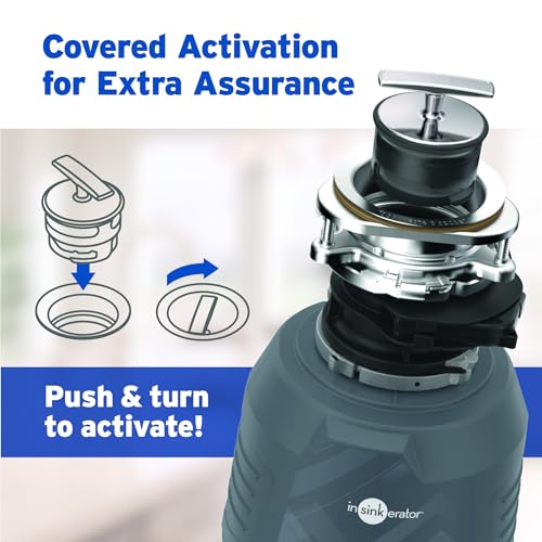 Image of InSinkErator Evolution Cover Control 3 /4 HP Garbage Disposal, Advanced Series EZ Connect Batch Feed Food Waste Disposer