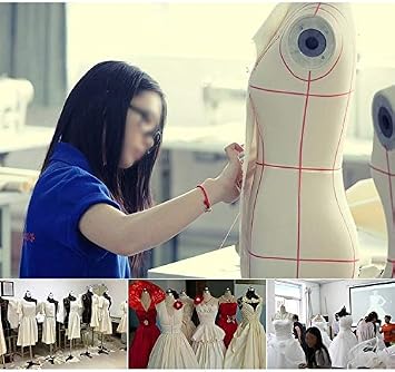 Dress Form Sewing Mannequin Torso Women Clothing Model Dress Maker Dummy with Wheels, Sewing Tailor Mannequin, Female Dress Form Mannequin for Dress Designer(L-Model 84)