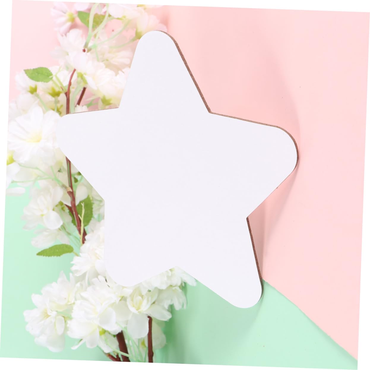 HAPINARY 5 Pcs Oil Painting Board Cotton Canvas Stretched Star Shaped Panel Cotton Art Canvas Board Painting Canvas Panel Boards Cotton Boards for Crafts Star Shape Canvas White