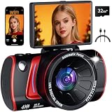 RAZPLYN 4K Digital Camera for Photography Autofocus,64MP WiFi Vlogging Camera with 3” 180° Flip Screen for YouTube,18X Zoom Travel Camera for Beginners,32GB Card & Rechargeable Battery (Black)