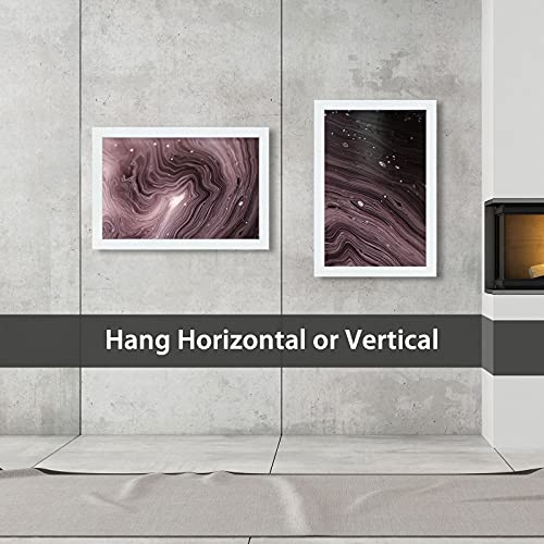 Image of VCK 20x30 Poster Frame Solid Wood White 3 Pack Picture Frames 20 x 30 Inches with Wall Mounting Hanging