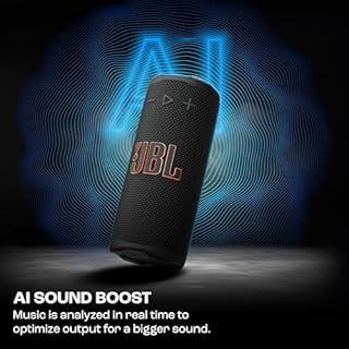 JBL Grip, Speaker Bluetooth Compatto, JBL Pro Sound con AI Sound Boost, IP68 Resistente ad Acqua e Polvere, Luce Ambientale, 14 Ore di Autonomia, Auracast Multi-Speaker, App JBL Portable, Nero