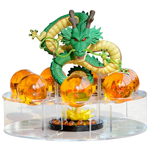 Image of The Novel Children's Toy Dragon Transparent Play Balls Set Contains Dragon Statue + Ball 4.3cm + Acrylic Base + LED Disc+Gift Box Star can be Used as Home Decoration, Birthday Gifts and Toys