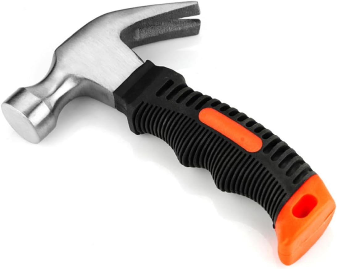 Mini Stubby Claw Steel Hammer 0.25kg Household Nail Puller | Smooth Surface for Archaeologists and Explorers Field and Household Use Non-slip Grip , Comfortable Hold
