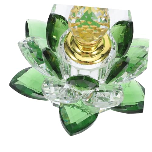 Flacon de parfum en verre vert cristal rechargeable pour décoration - 4
