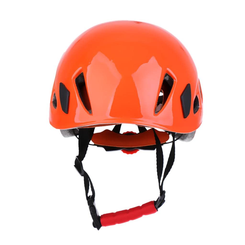 Pro Safety Helmet Hard Hat Head Protect Gear for Outdoor Rock Climbing Arborist Abseiling Construction Aerial Work Rappelling Rescue Equipment - Orange, One Size