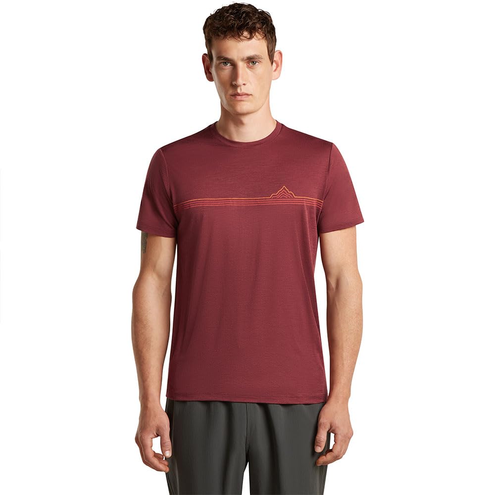 ICEBREAKER 150 Tech Lite Range Stripes Short Sleeve T-Shirt L