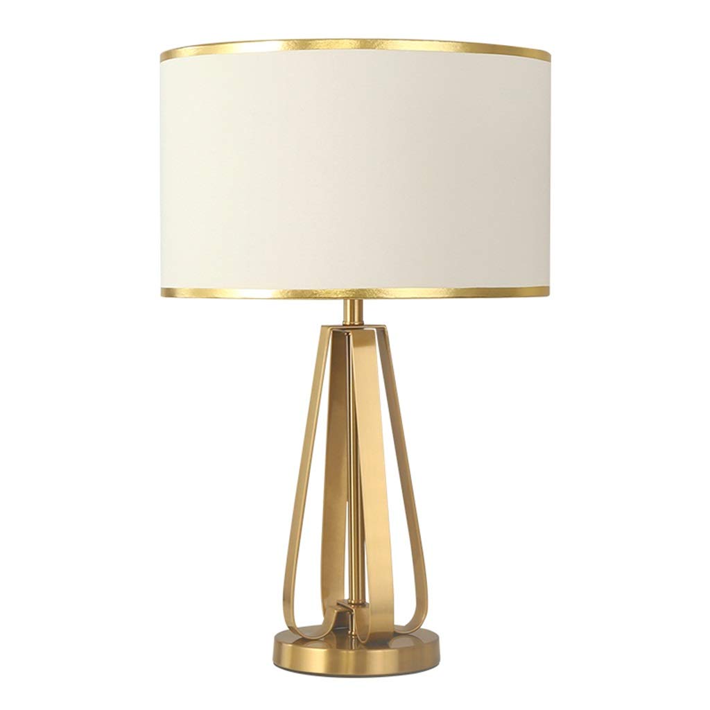 Lampe de bureau en cuivre doré et métal galvanisé au design chic