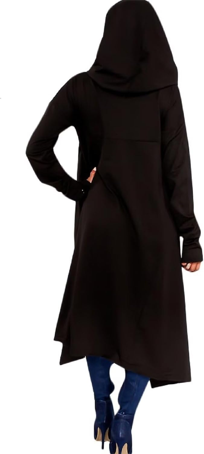 Womens Asymmetric Hem Long Sleeve Loose Casaul Hoodies Sweatshirts Tunic Tops - Image 2