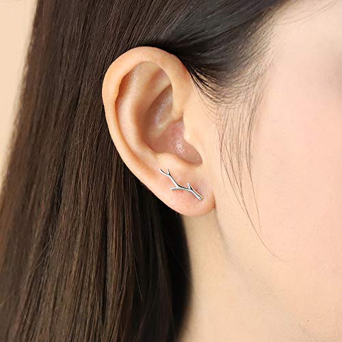 Boma Jewelry Sterling Silver Tree Branch Antler Crawler Earrings3