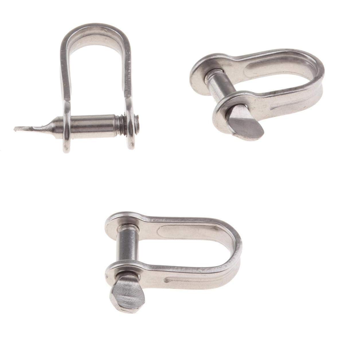 The Style Sutra Stainless Steel Slotted Pin Dee Shackle for Marine/Sailing/Boat/Ship 4/5/6mm|Motors | Parts & Accessories | Boat Parts |3 Pieces Stainless Steel D Shackle-image-16