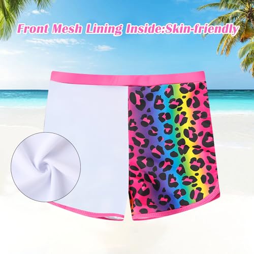 Image of TUONROAD Girls 2 Pieces Rash Guard Swimsuit Long Sleeve Tankini for 4-10 Years