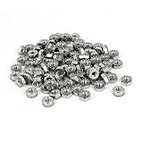 Uxcell a16062700ux0799 Kep Nut 4#-40 304 Stainless Steel Female Thread Kep Hex Head Lock Nut 100Pcs