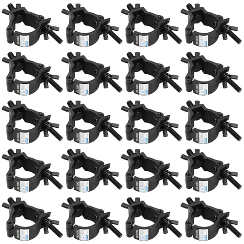 GBGS 20 Pack 2'Truss Clamp,DJ Stage Lighting Clamps,Max Load 220lbs,Black