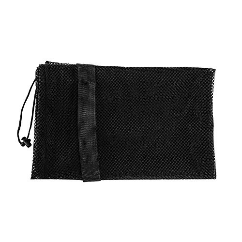 Super Z Outlet Sports Ball Bag Drawstring Mesh - Extra Large Professional Equipment With Shoulder Strap Black (30" X 40" Inches) #TOP3