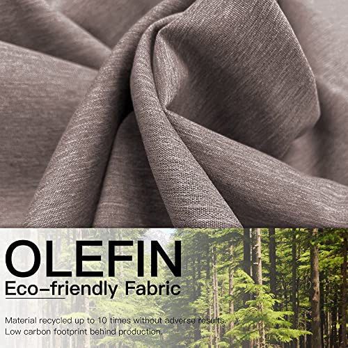 Purple Leaf 10 Ft Cantilever Umbrella Outdoor Patio Eco-Friendly Olefin Umbrella, Large Offset Square Umbrella, Windproof Heavy Duty Hanging Outside Umbrella For Patio, Taupe #TOP1