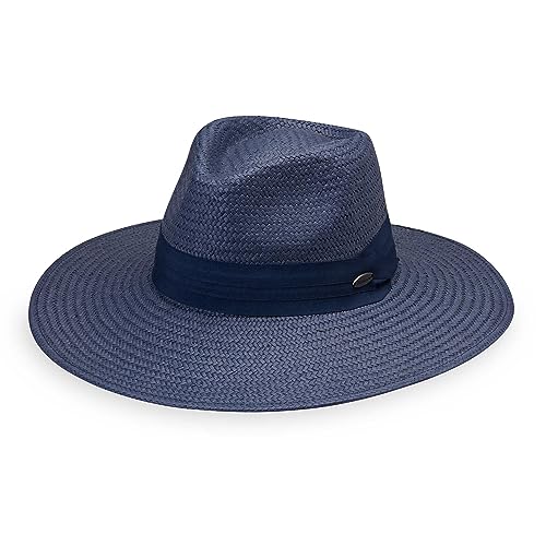 Wallaroo Women’s Klara Fedora (Navy) – UPF 50+ Sun Protection,