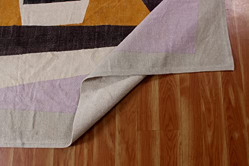 Tapis tissé main en coton bohême kilim de qualité - 8