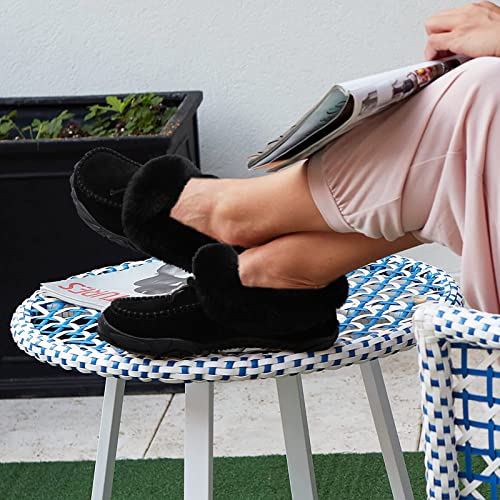 BARERUN Womens Moccasin Snow Boots Warm Winter Boots Ankle Boots for Women Outdoor Fur Lined Womens Shoes Slippers4