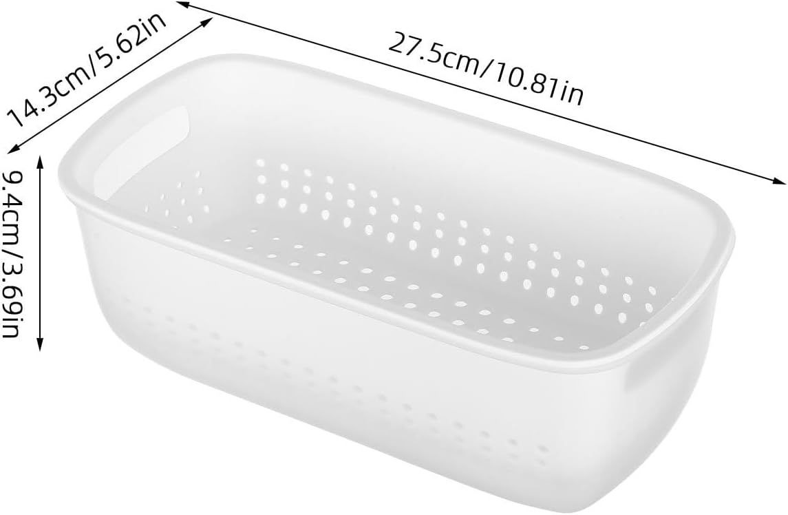 ARTIBETTER Reusable Colander Basket with Wall-Mount Design Space-Saving Kitchen Strainer Bowl for Washing Fruits and Vegetables White Drain Filter for Organized Kitchen