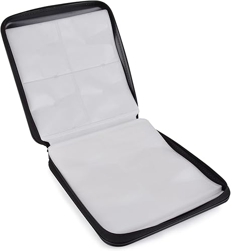 Miniatura 7 de Estuche de almacenamiento de DVD carpeta protectora de DVD, organizador de DVD portátil, cartera de CD para 160 discos, funda de plástico duro para