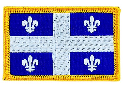 Akachafactory Patch écusson brodé Drapeau Quebec Flag thermocollant Canada Backpack