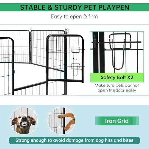 image for BestPet | Dog Playpen | 40 Inch, 16 Panels | Heavy Duty Metal Pet Exer