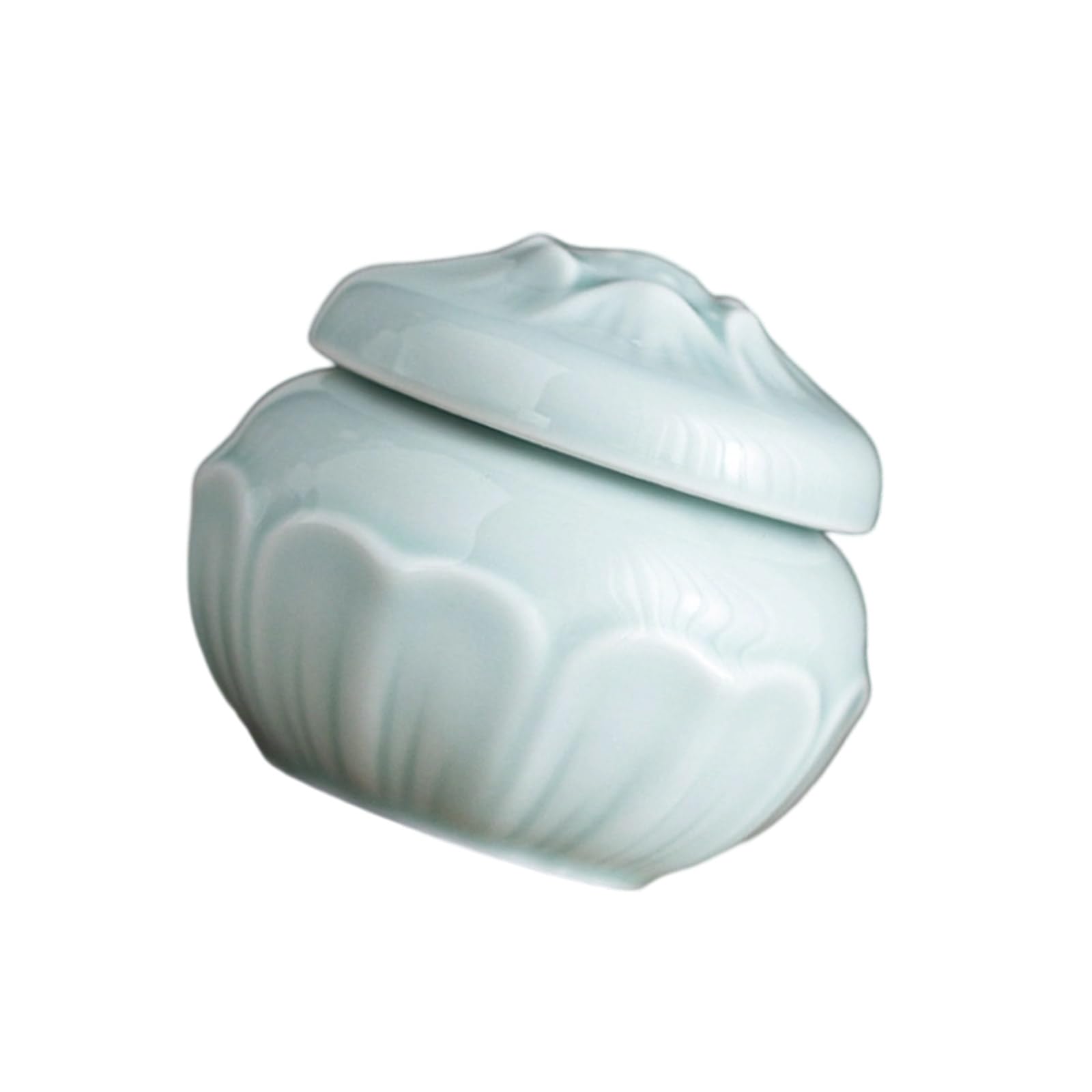 TFAOYS Artistic Shape Ceramic Can Shatterproof Home Decors Organizers for Desk Vanity Storage Elegant Ceramic Storage Can