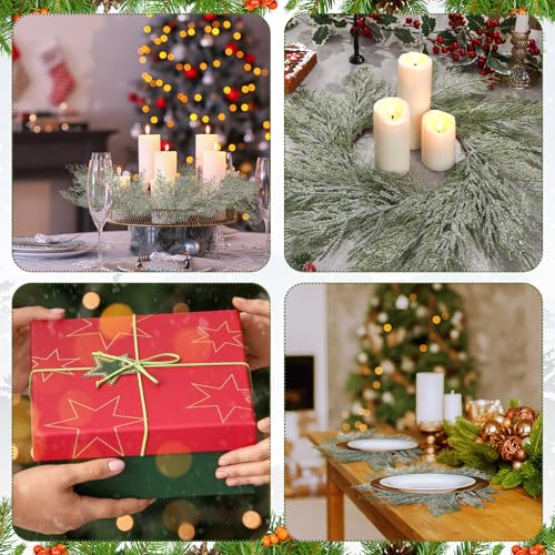 Lot de 6 sets de table ronds de Noël de 38cm pour éviter les taches de fête - 6