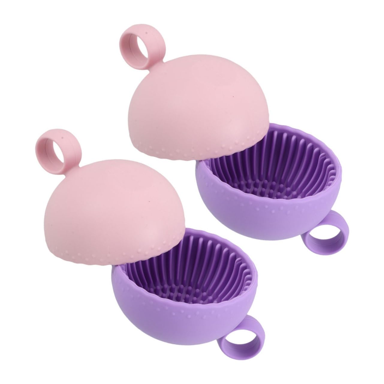 FOMIYES Travel-friendly Makeup Brush Cleaner Bowl 4pcs Silicone Bowl for Thorough Brush Cleaning