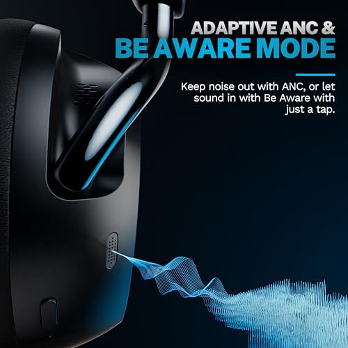 Image of JLab, Epic Lux Lab Edition, Wireless Over Ear Headphones, Active Noise Cancelling, Hi-Res Audio, Graphite
