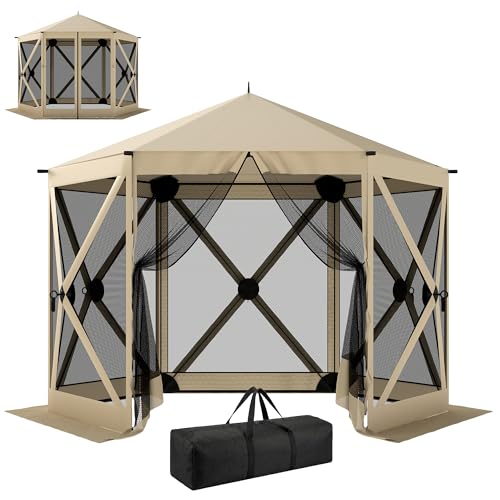 Outsunny 10 x 11 ft Pop Up Gazebo Screen Tent,