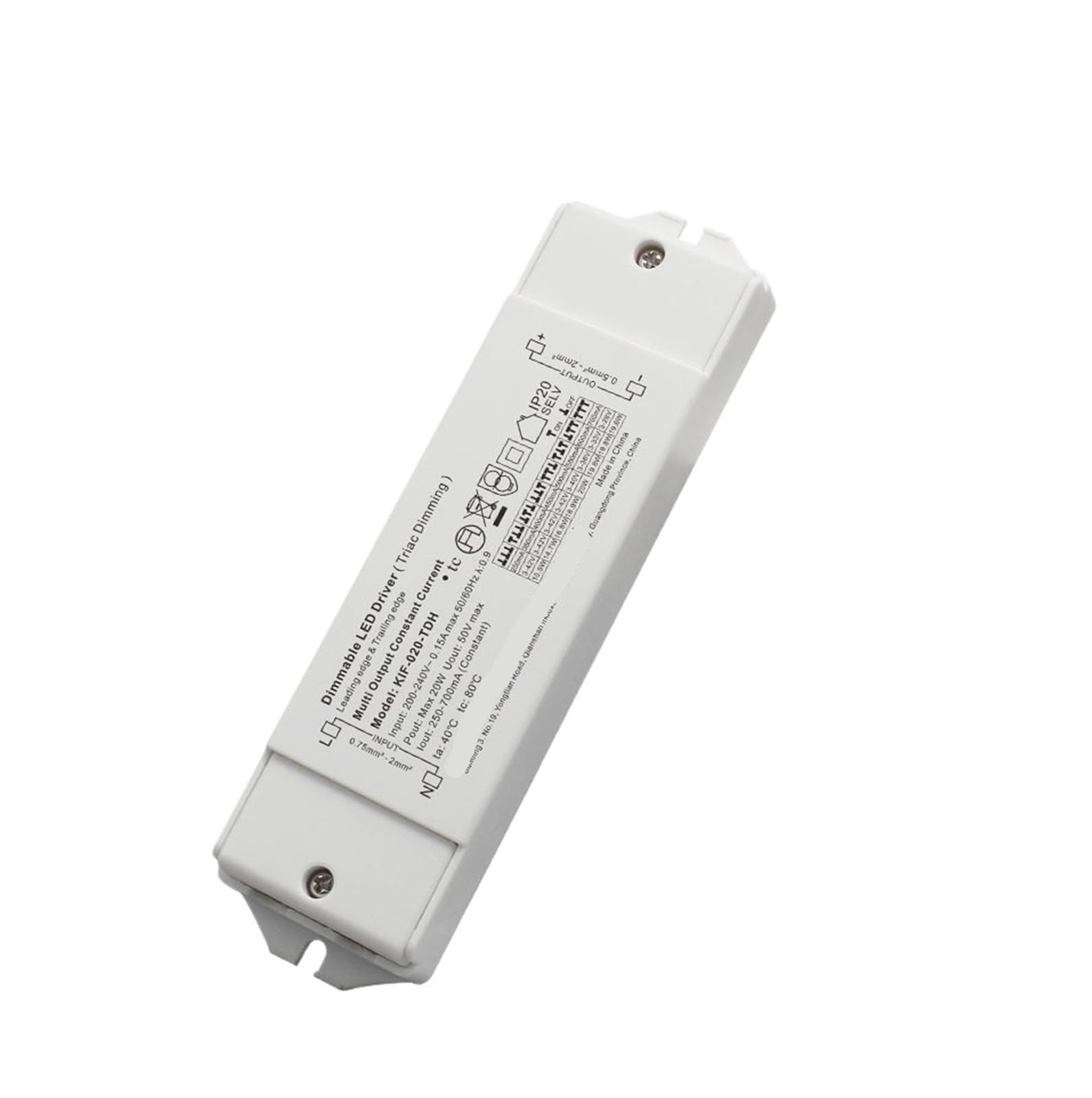 Contrôleur LED 20W à courant constant alimentation fine pour lampe de plafond de salon