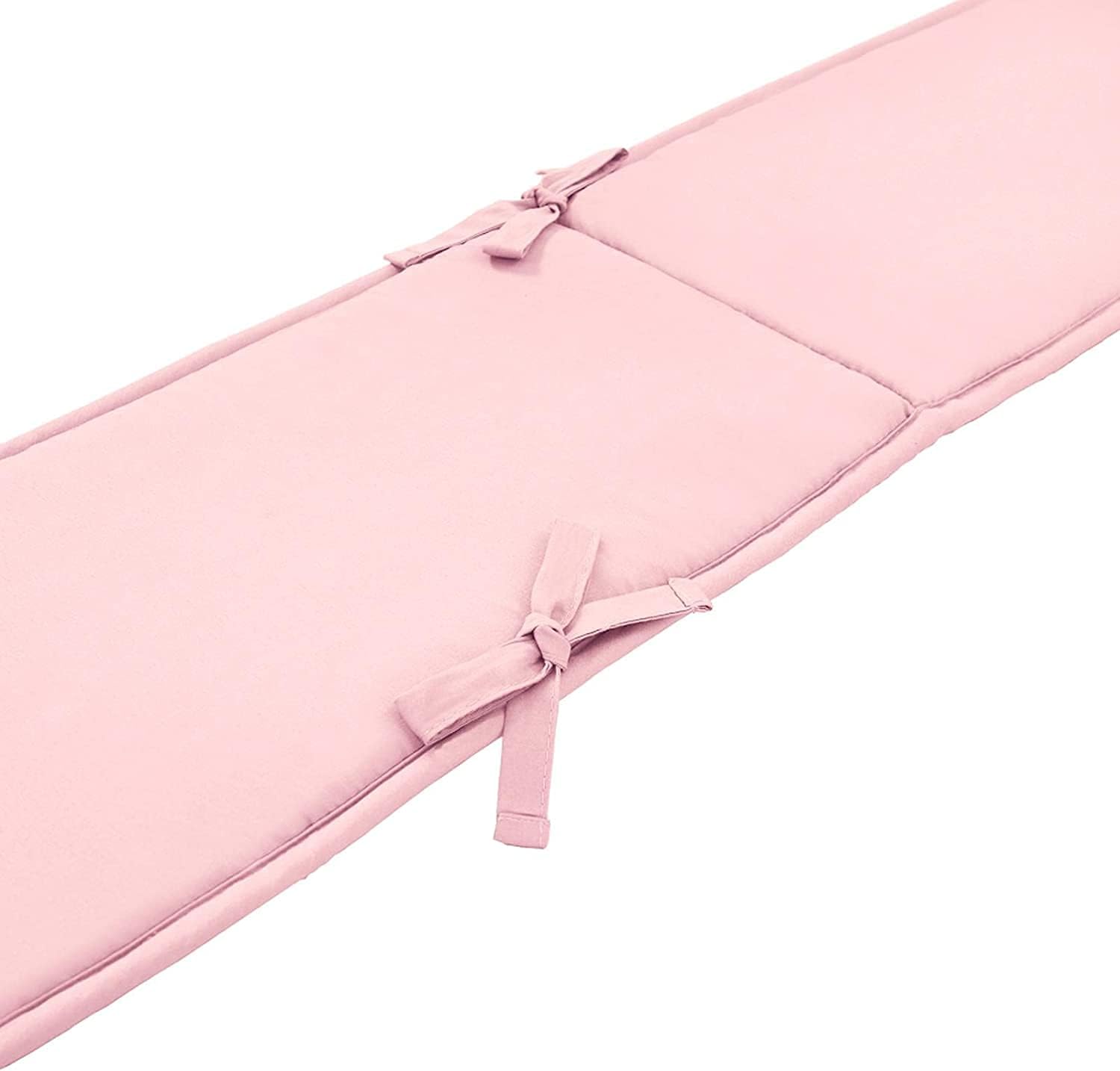 Kids Bumper Pads for Girls Cotton Liner Bumper Pads,Soft Breathable Fence Padded Cotton, Bed Protector Pads for Girl Boy (Pink) : Baby