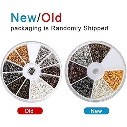 image for Coolrunner 6 Color 600-1200Pcs Small Screw Pins, Threaded Silver Clasp