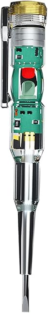 YYSS Portable Voltage Test Pen Tester Pencil Non-Contact Electrical Voltage Detector Pen Flat Screwdriver Hosuehold Home voltage detector pen non-contact Dual Colors LED Light Indicator Flat Home