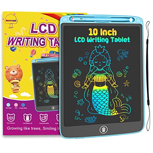 LCD Writing Tablet for Kids, 10 Inch Doodle Board Drawing Pad for Kids Drawing Tablet Toys for 3-6 Years Old Girls Boys, Sky Blue