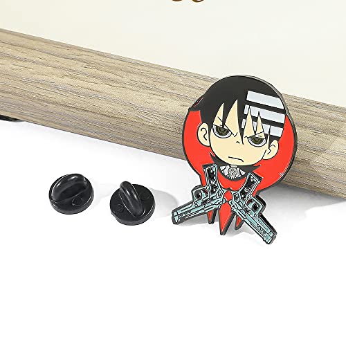 Soul Eater Anime Enamel Pin - Manga Character Death The Kid Shape Brooches Metal Lapel Badges For Fans - Pins For Backpack Hat Bag #TOP2