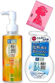 Hada Labo Rohto Gokujyn Hyaluronic Acid Cleansing Foam 160mL, Cleansing Oil 200ml,