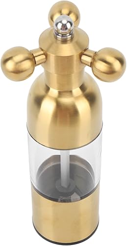 Fdit Molinillo de pimienta, molinillo manual de pimienta, coctelera de sal marina de acero inoxidable para pimienta negra, granos de pimienta,