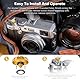 REYGEAK 4 Stück Auslöser, Aluminiumlegierung Konkaver Auslöser Knopf, Weicher Auslöser, für Leica, für Fujifilm X100VI X-T30 X-T20 X-T10 X-T5 X-T4 X-T3 X-PRO (4 Stück messingfarben)