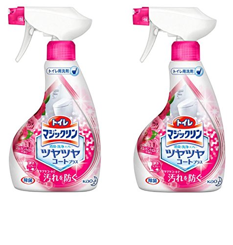 【まとめ買い】花王 トイレマジックリン ツヤツヤコートプラス トイレ用洗剤 消臭・洗浄スプレー エレガントローズの香り 本体 380ml