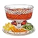 Godinger 4 in 1 Cake Stand, Cake Platter and Serving Plate Platter with Dome Cover, for Pastries, Desserts & More, Multi-Purpose Use - Dublin Crystal Collection