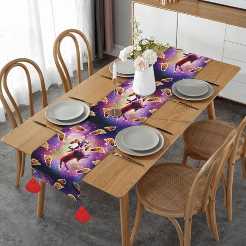 Chemin de table de Noël de qualité supérieure avec pompons élégants - 2