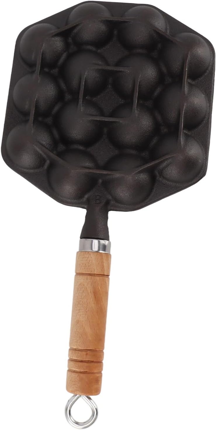 Cast Iron 14 Hole Takoyaki Ball Grill Pan Kitchen Essential Sizzling Octopus Ball Cooker
