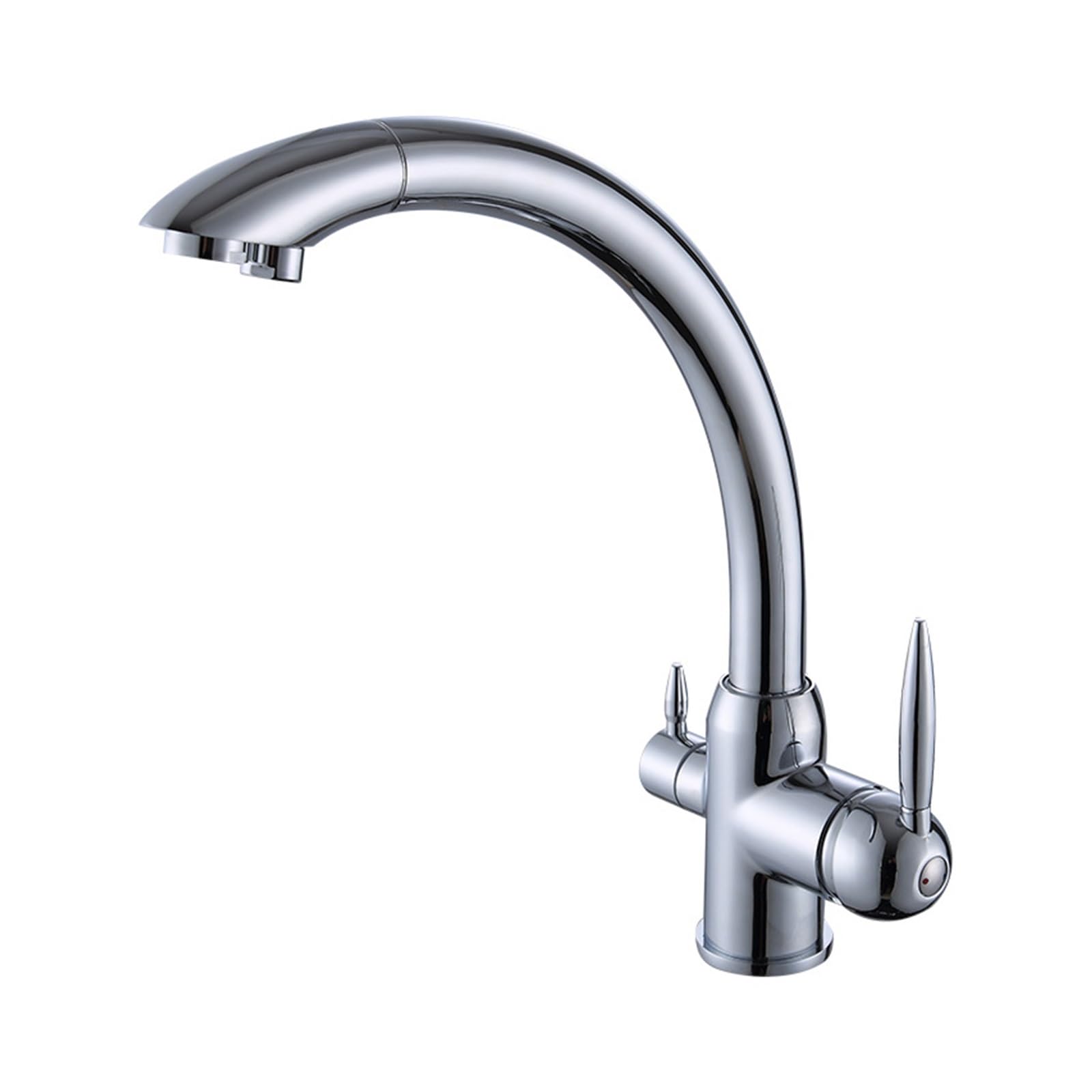 Robinet de cuisine gastronomique en cuivre massif avec option eau pure